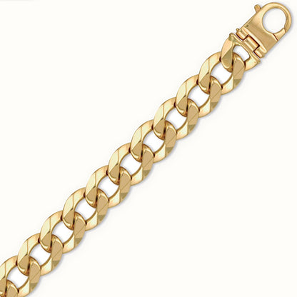 9ct Yellow Gold Traditional Heavy Weight Curb Link Gauge