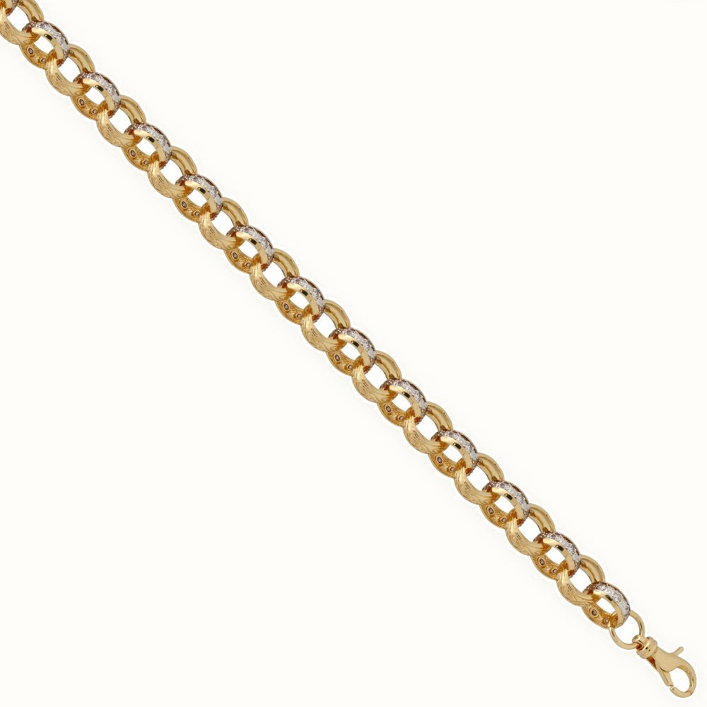 9ct Yellow Gold CZ set and Belcher Gauge