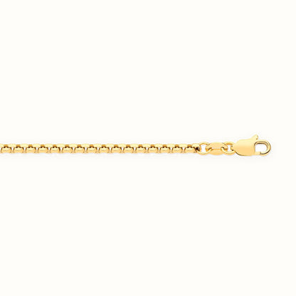 9ct Yellow Gold Hollow Box Belcher