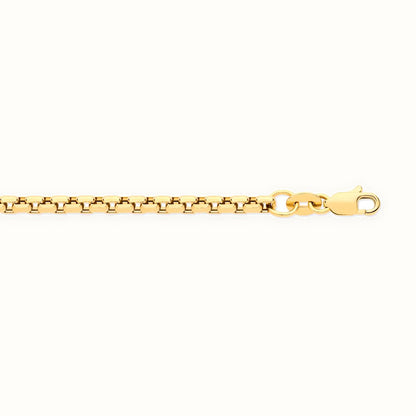 9ct Yellow Gold Hollow Box Belcher