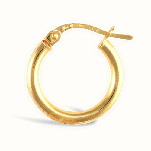 9ct yellow gold ultra light plain creole Hoop Earrings