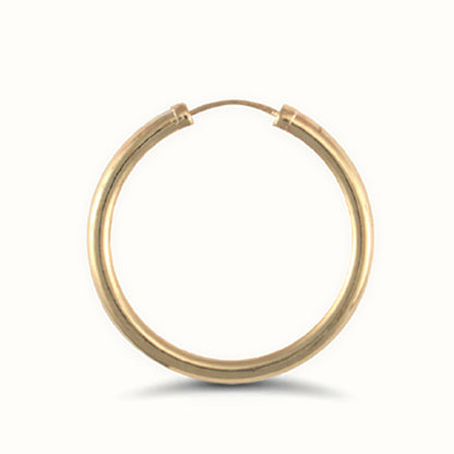 9ct yellow gold plain polished Hoop Earrings