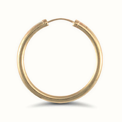 9ct yellow gold plain polished Hoop Earrings