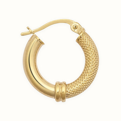 9ct Yellow Polished Mesh Hoop Earrings