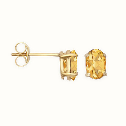 9ct Gold 6x4 Stud Earrings