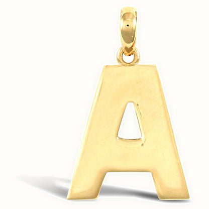 9ct Yellow Gold Plain Initial Pendant