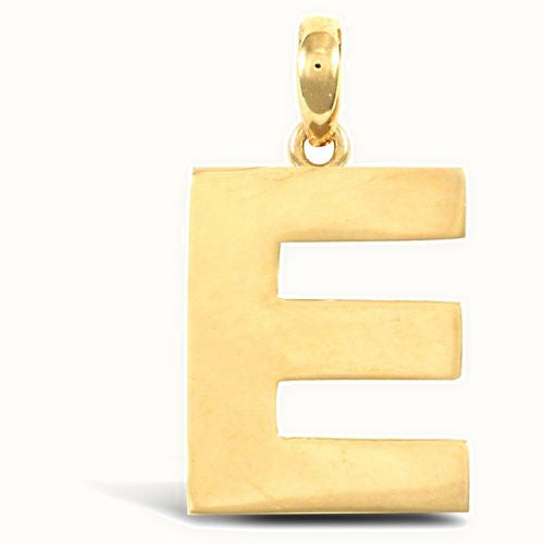 9ct Yellow Gold Plain Initial Pendant