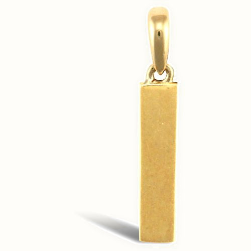 9ct Yellow Gold Plain Initial Pendant