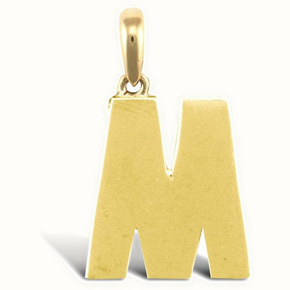 9ct Yellow Gold Plain Initial Pendant