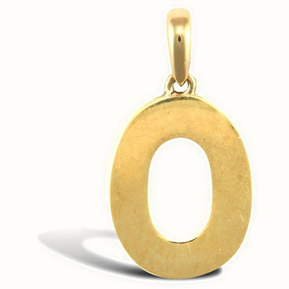9ct Yellow Gold Plain Initial Pendant