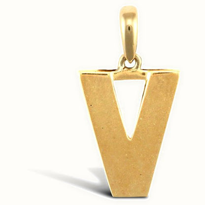 9ct Yellow Gold Plain Initial Pendant