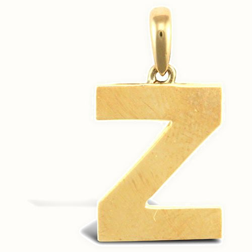 9ct Yellow Gold Plain Initial Pendant