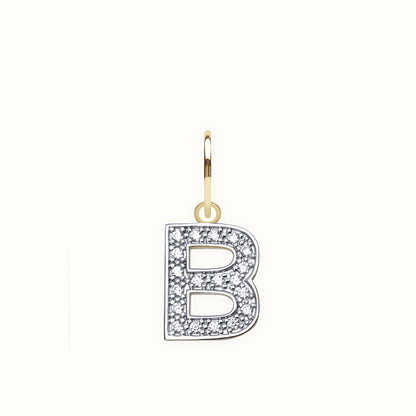 9ct Yellow Gold Cubic Zirconia Initial Pendant