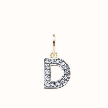 9ct Yellow Gold Cubic Zirconia Initial Pendant