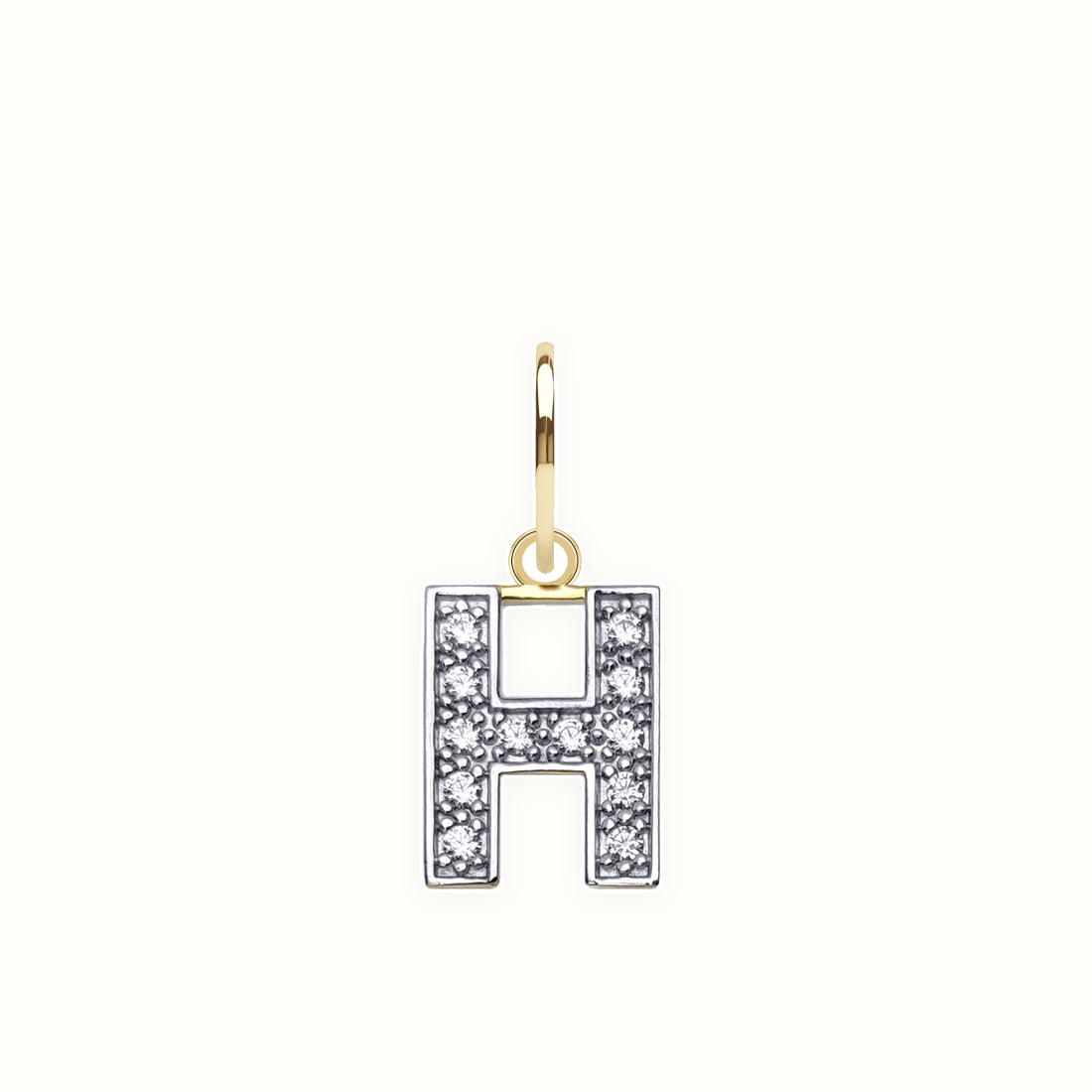 9ct Yellow Gold Cubic Zirconia Initial Pendant