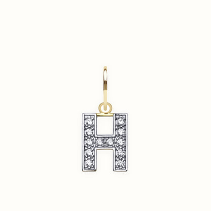 9ct Yellow Gold Cubic Zirconia Initial Pendant
