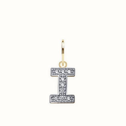 9ct Yellow Gold Cubic Zirconia Initial Pendant
