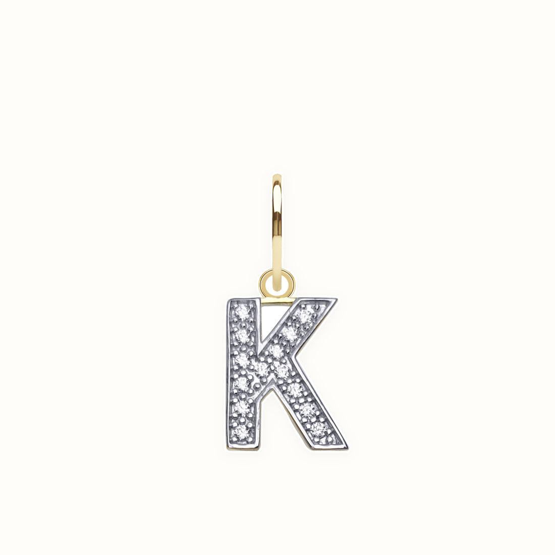 9ct Yellow Gold Cubic Zirconia Initial Pendant