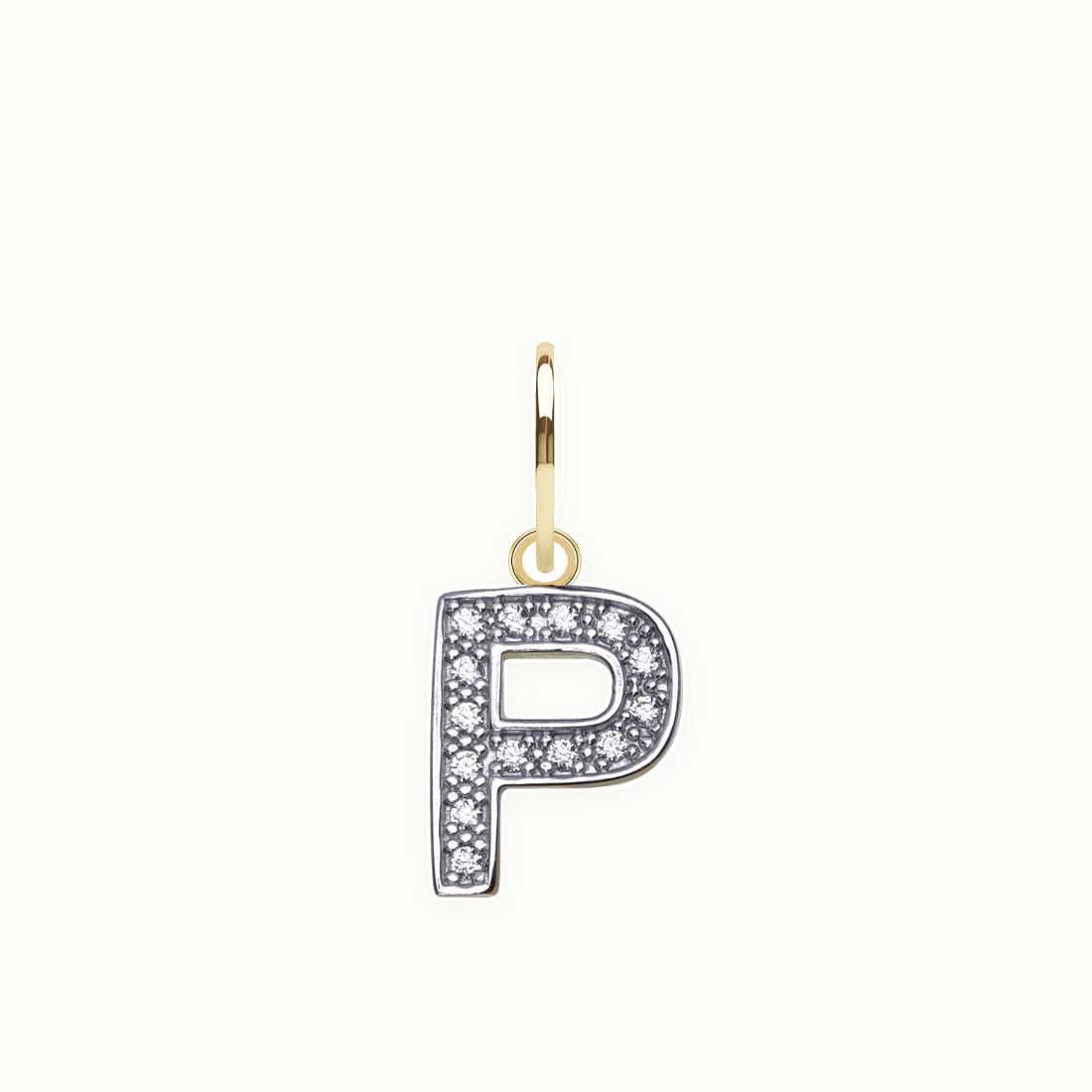 9ct Yellow Gold Cubic Zirconia Initial Pendant
