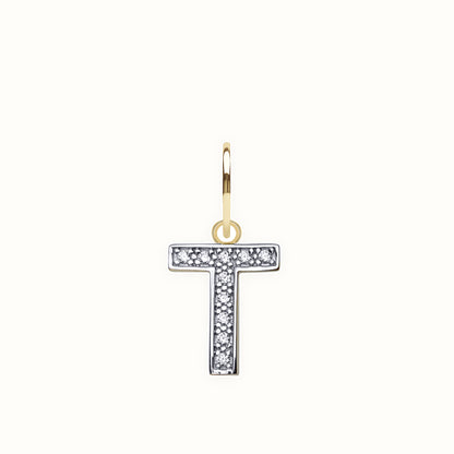 9ct Yellow Gold Cubic Zirconia Initial Pendant