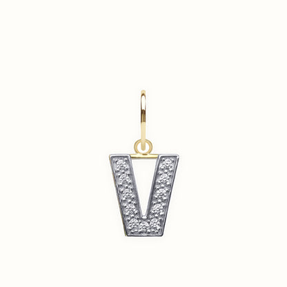 9ct Yellow Gold Cubic Zirconia Initial Pendant