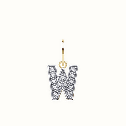 9ct Yellow Gold Cubic Zirconia Initial Pendant