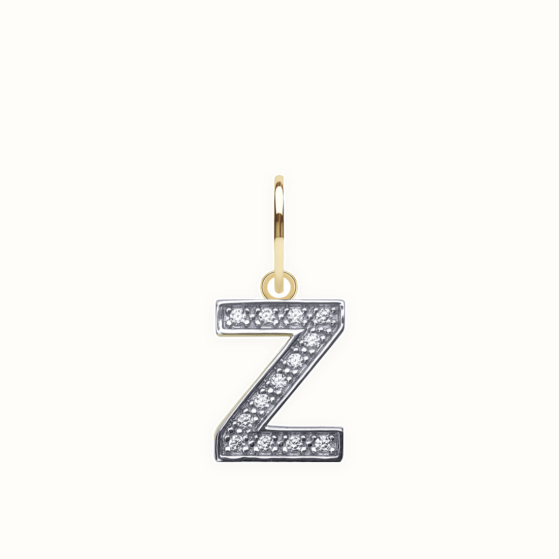 9ct Yellow Gold Cubic Zirconia Initial Pendant