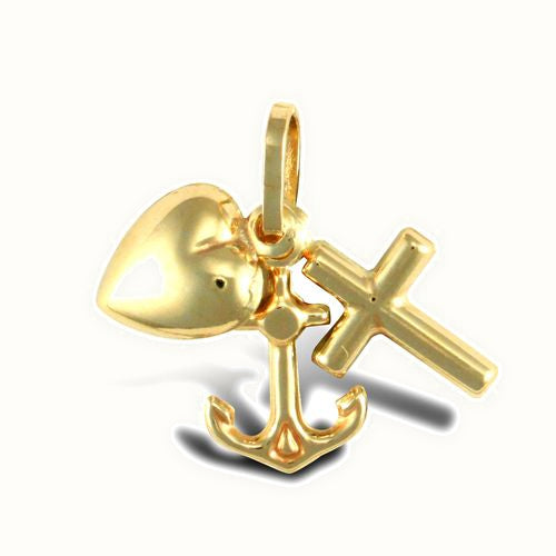 9ct Gold Faith Hope & Charity Charm