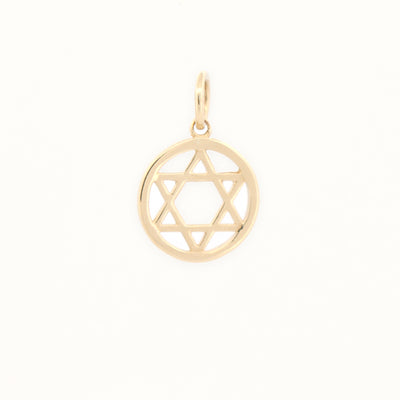 9ct Yellow Gold Star Of David Pendant