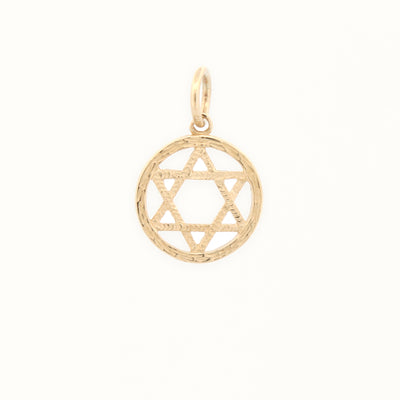 9ct Yellow Gold Star Of David Pendant