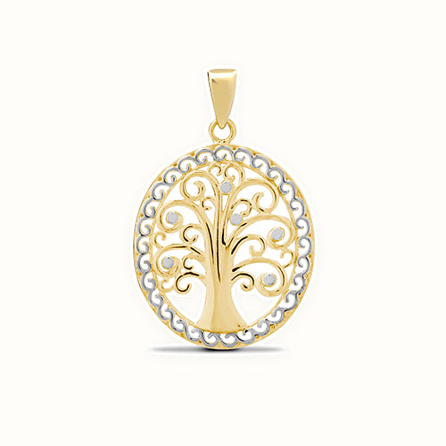 9ct Gold Tree of Life Charm Pendant — Delan Jewellers