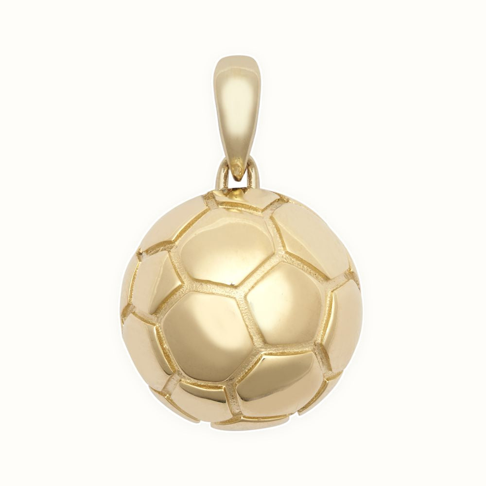 9ct Yellow Gold Football pendant
