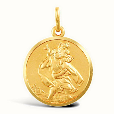 9ct Yellow Gold St Christopher Pendant