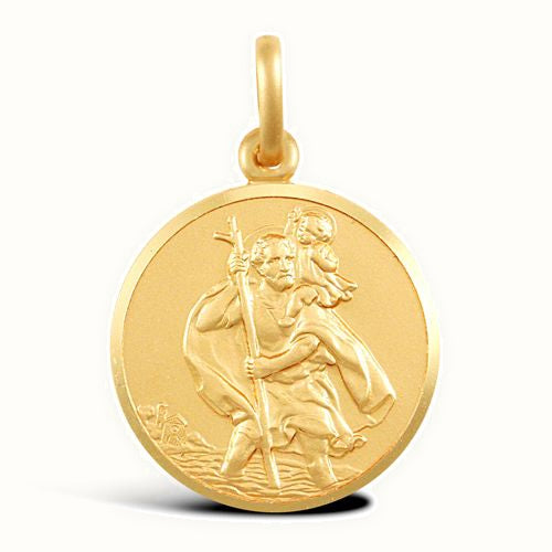 9ct Yellow Gold St Christopher Pendant