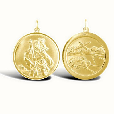 9ct Yellow Gold St Christopher Pendant