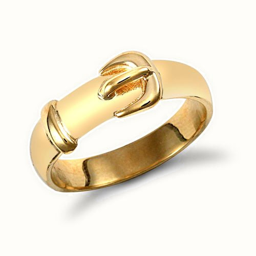 9ct Yellow Gold Buckle Ring