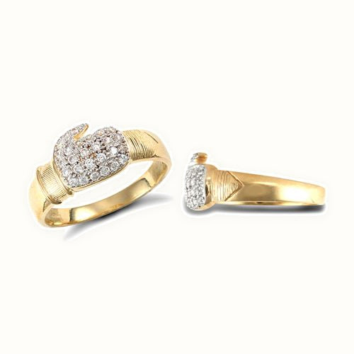9ct Yellow Gold Cubic Zirconia Boxing Glove Ring