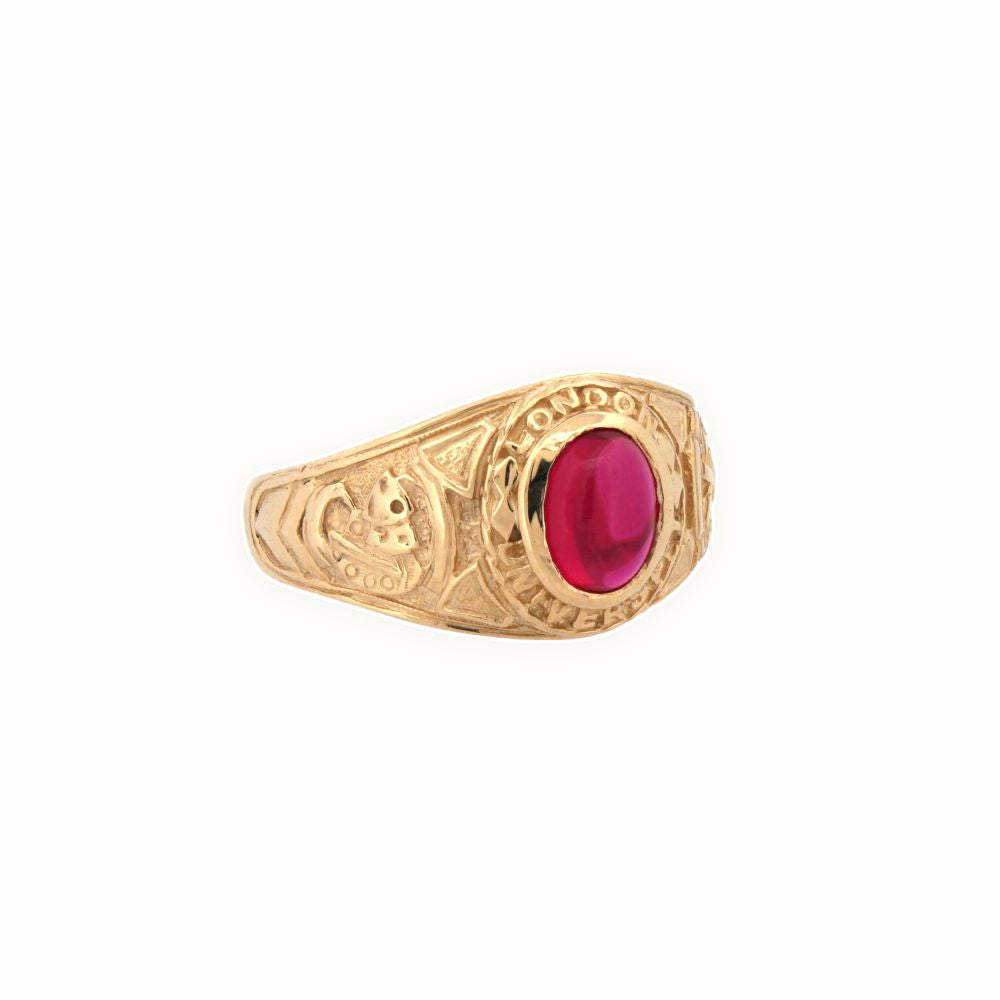 9ct Yellow Gold College Ring