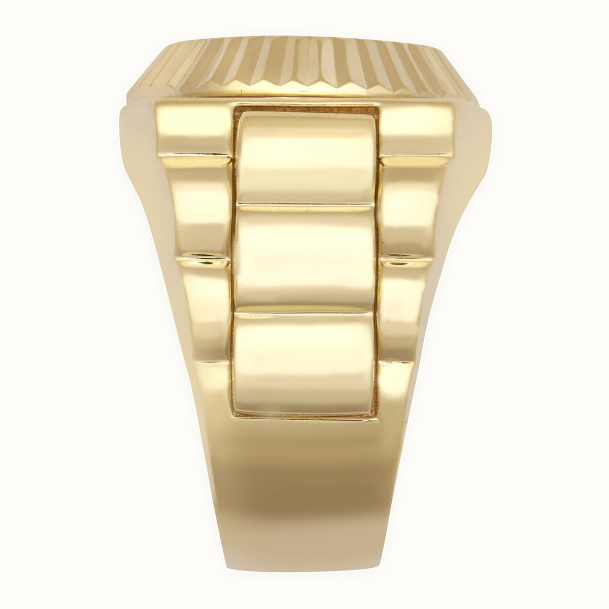 9ct Yellow Gold CZ Set Watch Strap & Bezel Ring