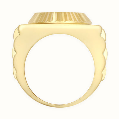 9ct Yellow Gold CZ Set Watch Strap & Bezel Ring