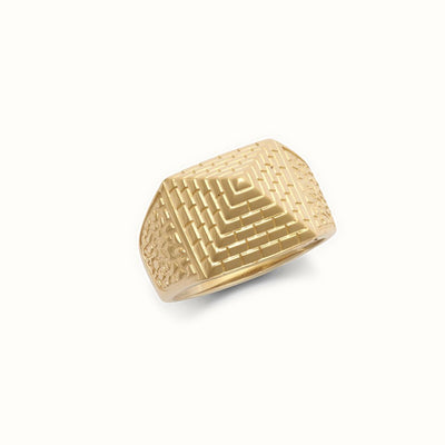 9ct Yellow Gold Pyramid Ring