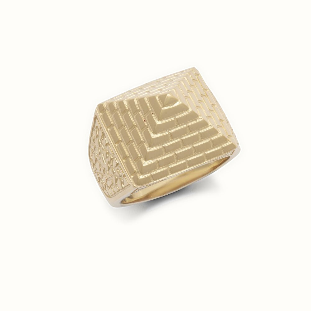 9ct Yellow Gold Half Ounce Pyramid Ring