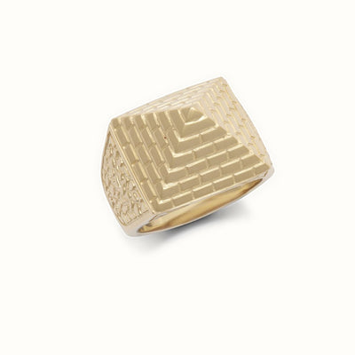 9ct Yellow Gold Half Ounce Pyramid Ring
