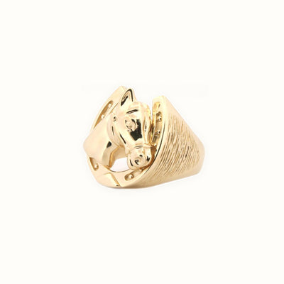 9ct Yellow Gold Horse Shoe Ring