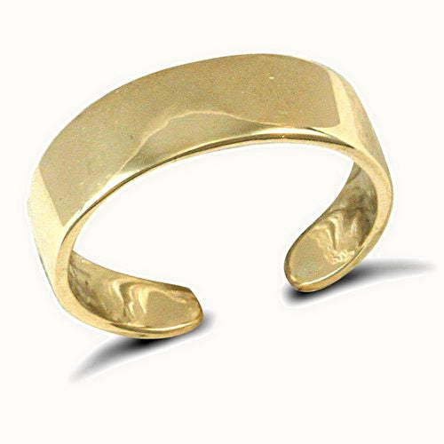 9ct Yellow Gold Flat Toe Ring
