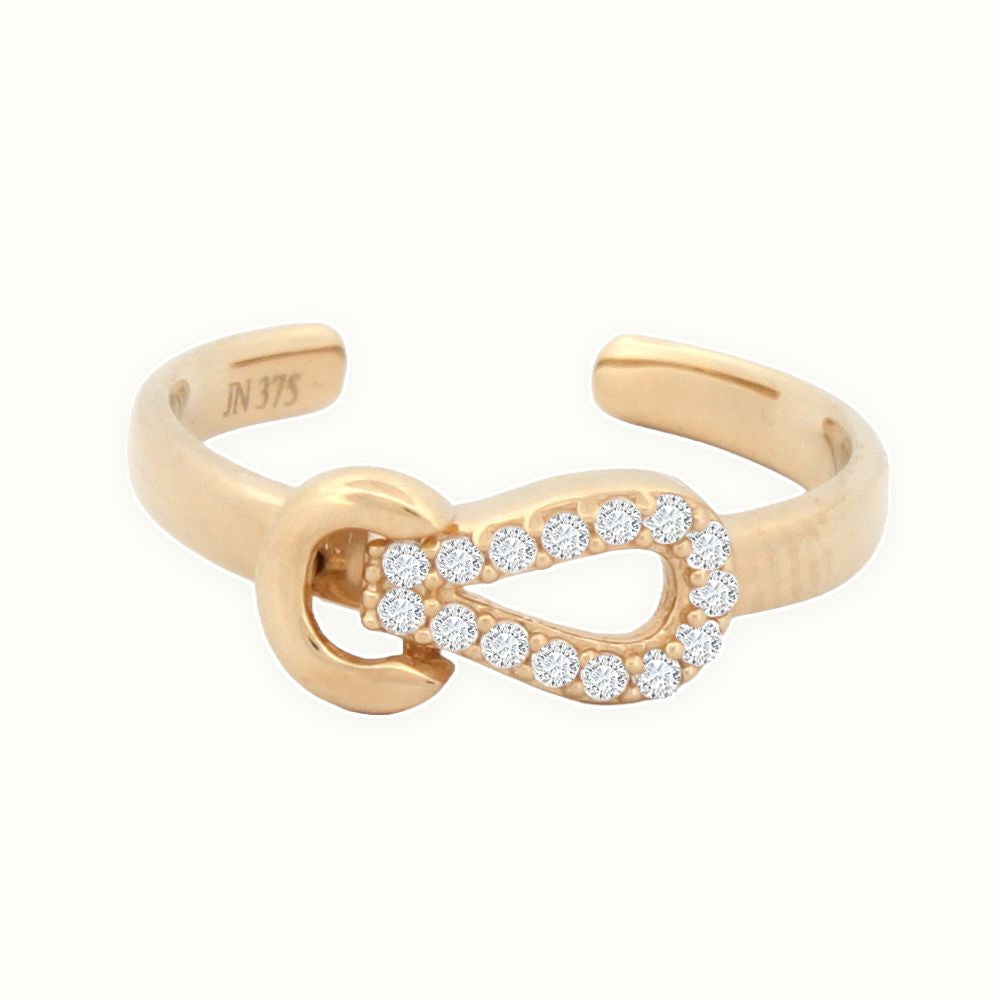 9ct Yellow Gold Cubic Zirconia Toe Ring