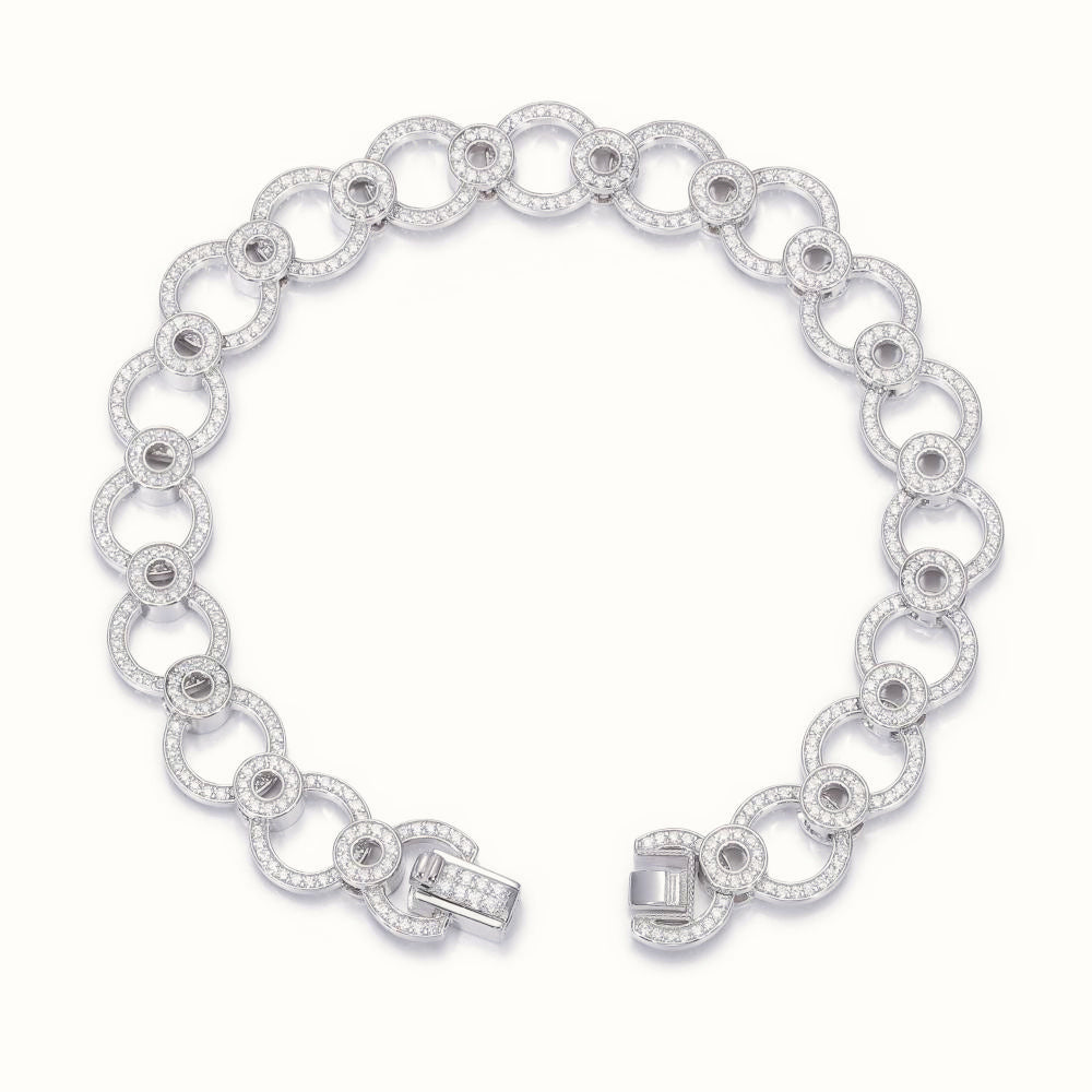 Sterling Silver CZ Set Bracelet – ABB206
