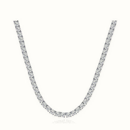 Sterling Silver CZ Set Tennis Necklace 4.0mm 17 Inch – ABB208