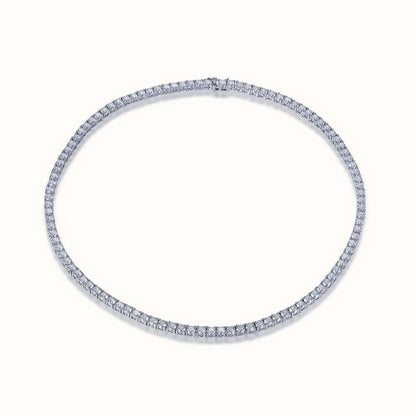 Sterling Silver CZ Set Tennis Necklace 4.0mm 17 Inch – ABB208