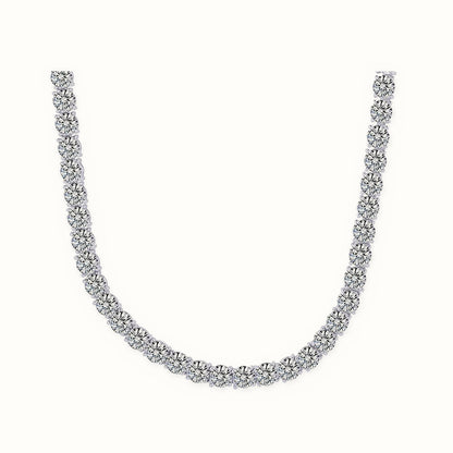 Sterling Silver CZ Set Tennis Necklace 6.0mm 17 Inch – ABB209